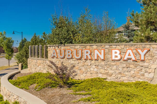 Auburn Bay sign